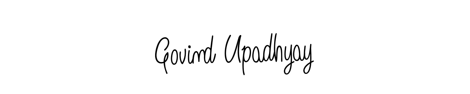 How to make Govind Upadhyay name signature. Use Angelique-Rose-font-FFP style for creating short signs online. This is the latest handwritten sign. Govind Upadhyay signature style 5 images and pictures png