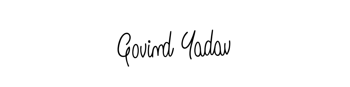 You should practise on your own different ways (Angelique-Rose-font-FFP) to write your name (Govind Yadav) in signature. don't let someone else do it for you. Govind Yadav signature style 5 images and pictures png