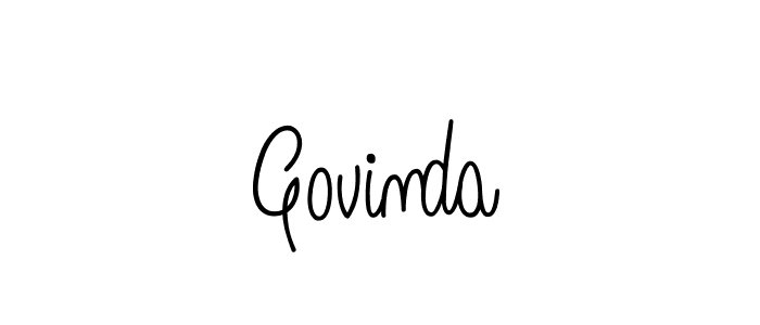 Govinda stylish signature style. Best Handwritten Sign (Angelique-Rose-font-FFP) for my name. Handwritten Signature Collection Ideas for my name Govinda. Govinda signature style 5 images and pictures png