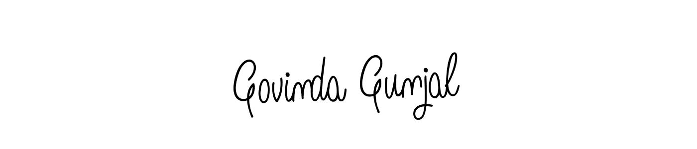 Design your own signature with our free online signature maker. With this signature software, you can create a handwritten (Angelique-Rose-font-FFP) signature for name Govinda Gunjal. Govinda Gunjal signature style 5 images and pictures png