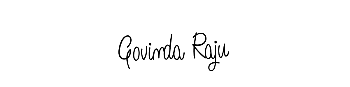 The best way (Angelique-Rose-font-FFP) to make a short signature is to pick only two or three words in your name. The name Govinda Raju include a total of six letters. For converting this name. Govinda Raju signature style 5 images and pictures png