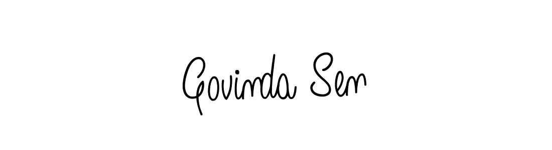 The best way (Angelique-Rose-font-FFP) to make a short signature is to pick only two or three words in your name. The name Govinda Sen include a total of six letters. For converting this name. Govinda Sen signature style 5 images and pictures png