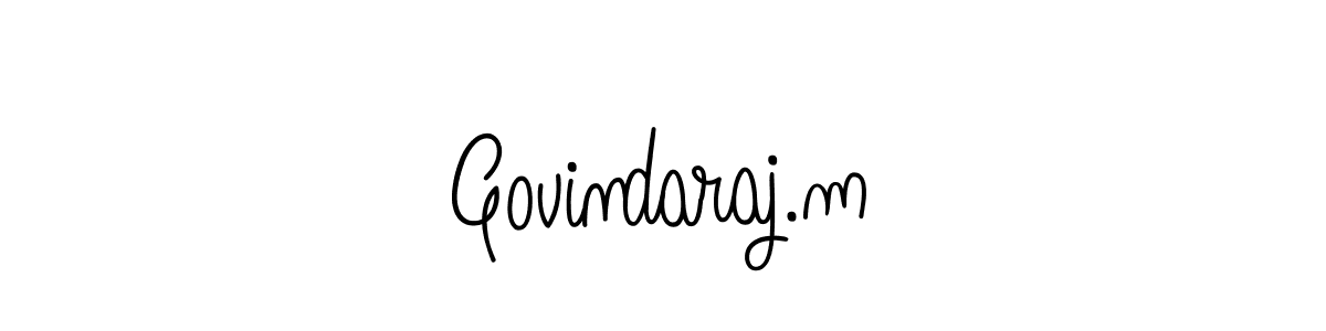 Design your own signature with our free online signature maker. With this signature software, you can create a handwritten (Angelique-Rose-font-FFP) signature for name Govindaraj.m. Govindaraj.m signature style 5 images and pictures png