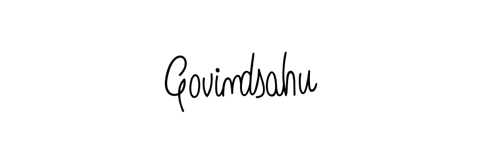 Use a signature maker to create a handwritten signature online. With this signature software, you can design (Angelique-Rose-font-FFP) your own signature for name Govindsahu. Govindsahu signature style 5 images and pictures png