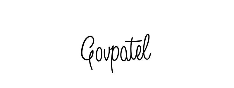 The best way (Angelique-Rose-font-FFP) to make a short signature is to pick only two or three words in your name. The name Govpatel include a total of six letters. For converting this name. Govpatel signature style 5 images and pictures png