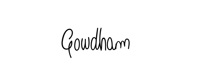 Also You can easily find your signature by using the search form. We will create Gowdham  name handwritten signature images for you free of cost using Angelique-Rose-font-FFP sign style. Gowdham  signature style 5 images and pictures png