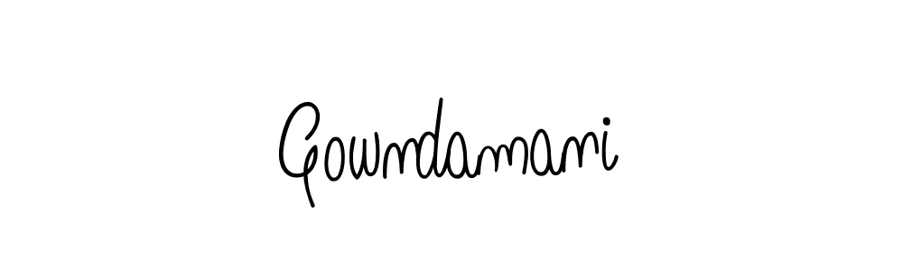 Make a beautiful signature design for name Gowndamani. Use this online signature maker to create a handwritten signature for free. Gowndamani signature style 5 images and pictures png