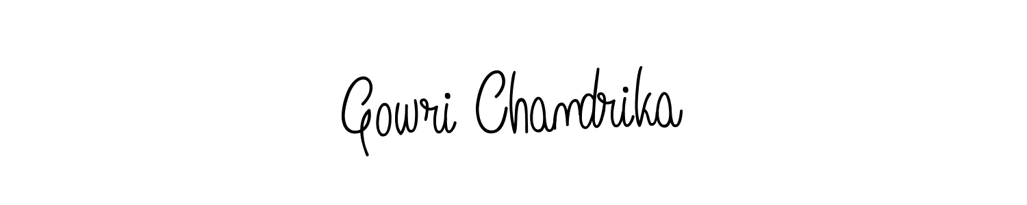 Check out images of Autograph of Gowri Chandrika name. Actor Gowri Chandrika Signature Style. Angelique-Rose-font-FFP is a professional sign style online. Gowri Chandrika signature style 5 images and pictures png