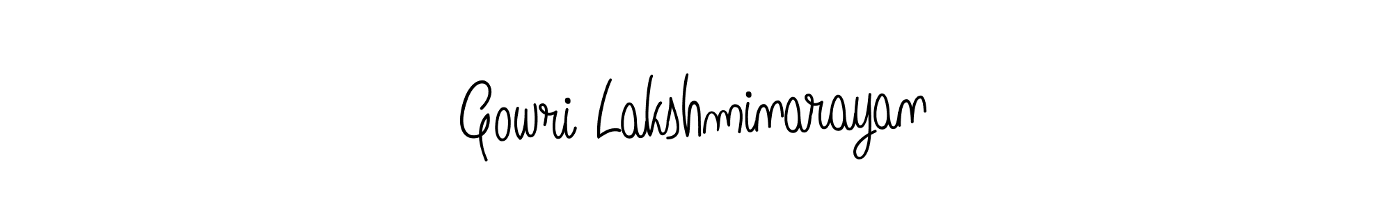 Make a short Gowri Lakshminarayan signature style. Manage your documents anywhere anytime using Angelique-Rose-font-FFP. Create and add eSignatures, submit forms, share and send files easily. Gowri Lakshminarayan signature style 5 images and pictures png