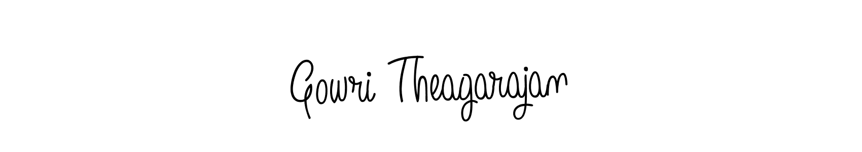 You should practise on your own different ways (Angelique-Rose-font-FFP) to write your name (Gowri Theagarajan) in signature. don't let someone else do it for you. Gowri Theagarajan signature style 5 images and pictures png