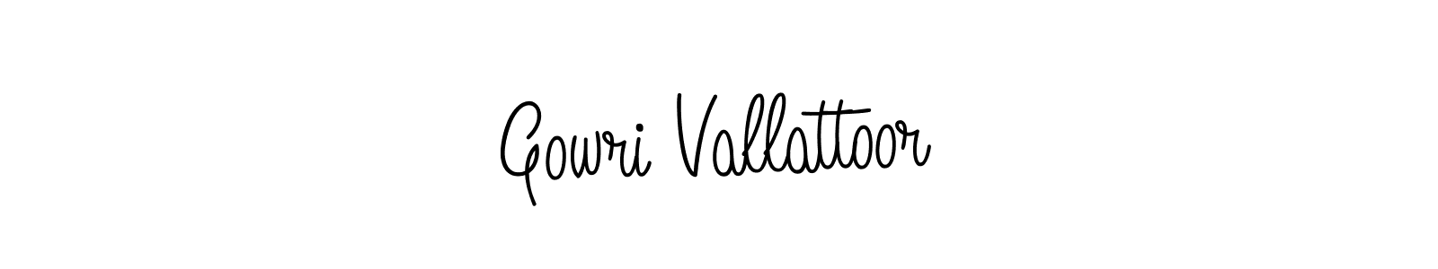 How to Draw Gowri Vallattoor signature style? Angelique-Rose-font-FFP is a latest design signature styles for name Gowri Vallattoor. Gowri Vallattoor signature style 5 images and pictures png