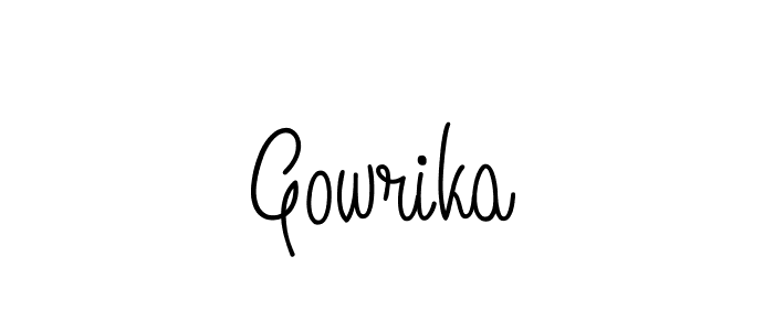 You can use this online signature creator to create a handwritten signature for the name Gowrika. This is the best online autograph maker. Gowrika signature style 5 images and pictures png