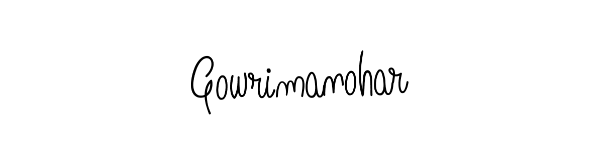 Design your own signature with our free online signature maker. With this signature software, you can create a handwritten (Angelique-Rose-font-FFP) signature for name Gowrimanohar. Gowrimanohar signature style 5 images and pictures png