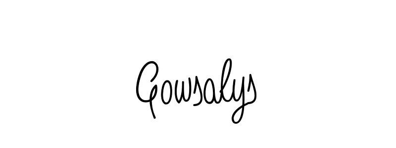 if you are searching for the best signature style for your name Gowsalys. so please give up your signature search. here we have designed multiple signature styles  using Angelique-Rose-font-FFP. Gowsalys signature style 5 images and pictures png