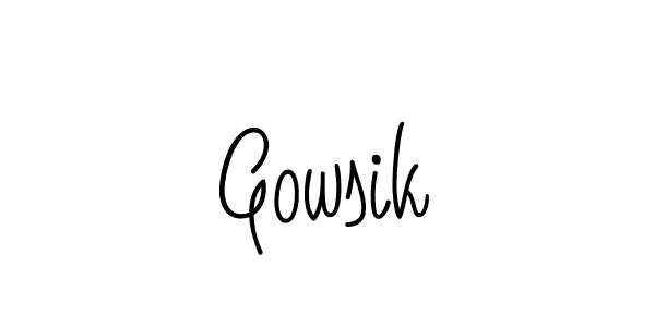 How to make Gowsik signature? Angelique-Rose-font-FFP is a professional autograph style. Create handwritten signature for Gowsik name. Gowsik signature style 5 images and pictures png