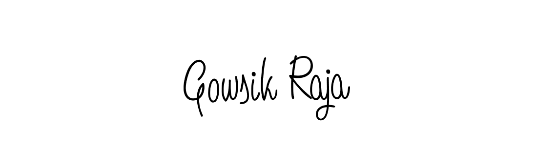 You should practise on your own different ways (Angelique-Rose-font-FFP) to write your name (Gowsik Raja) in signature. don't let someone else do it for you. Gowsik Raja signature style 5 images and pictures png