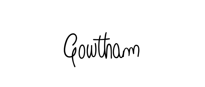 Gowtham stylish signature style. Best Handwritten Sign (Angelique-Rose-font-FFP) for my name. Handwritten Signature Collection Ideas for my name Gowtham. Gowtham signature style 5 images and pictures png