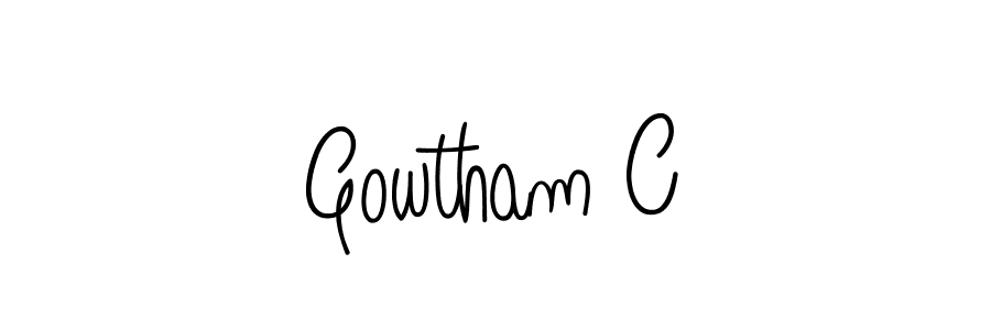 Make a beautiful signature design for name Gowtham C. Use this online signature maker to create a handwritten signature for free. Gowtham C signature style 5 images and pictures png