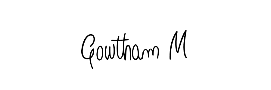Best and Professional Signature Style for Gowtham M. Angelique-Rose-font-FFP Best Signature Style Collection. Gowtham M signature style 5 images and pictures png