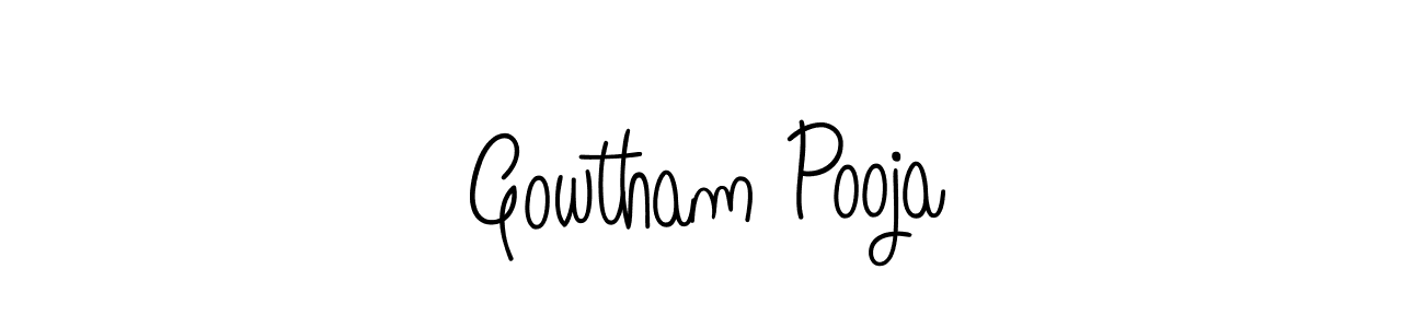 Once you've used our free online signature maker to create your best signature Angelique-Rose-font-FFP style, it's time to enjoy all of the benefits that Gowtham Pooja name signing documents. Gowtham Pooja signature style 5 images and pictures png