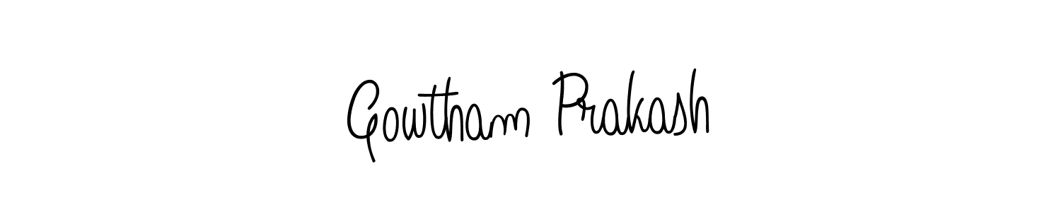 How to make Gowtham Prakash name signature. Use Angelique-Rose-font-FFP style for creating short signs online. This is the latest handwritten sign. Gowtham Prakash signature style 5 images and pictures png