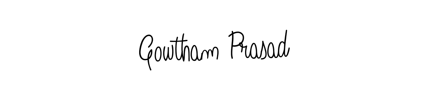 Create a beautiful signature design for name Gowtham Prasad. With this signature (Angelique-Rose-font-FFP) fonts, you can make a handwritten signature for free. Gowtham Prasad signature style 5 images and pictures png