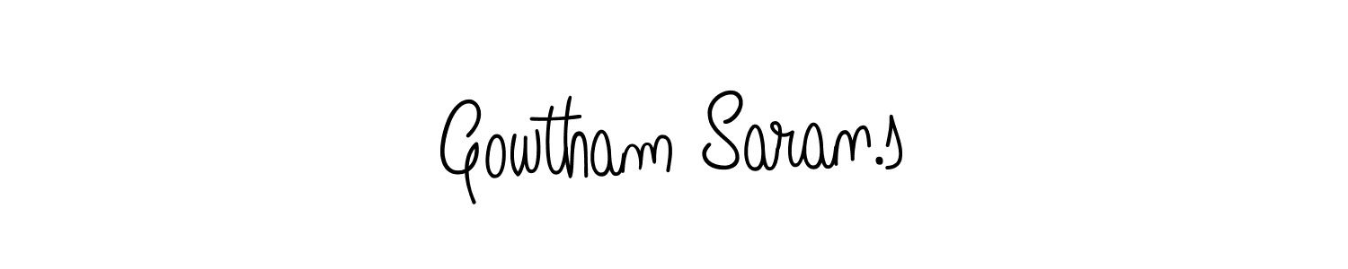 How to Draw Gowtham Saran.s signature style? Angelique-Rose-font-FFP is a latest design signature styles for name Gowtham Saran.s. Gowtham Saran.s signature style 5 images and pictures png