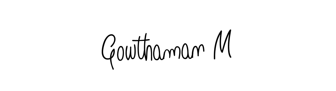 You can use this online signature creator to create a handwritten signature for the name Gowthaman M. This is the best online autograph maker. Gowthaman M signature style 5 images and pictures png