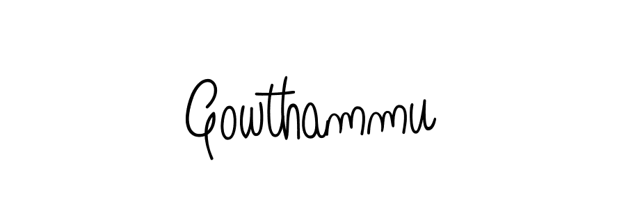 Make a beautiful signature design for name Gowthammu. With this signature (Angelique-Rose-font-FFP) style, you can create a handwritten signature for free. Gowthammu signature style 5 images and pictures png