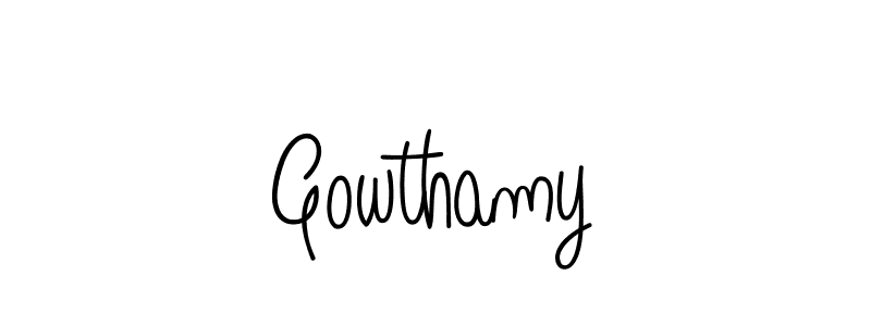 Create a beautiful signature design for name Gowthamy. With this signature (Angelique-Rose-font-FFP) fonts, you can make a handwritten signature for free. Gowthamy signature style 5 images and pictures png