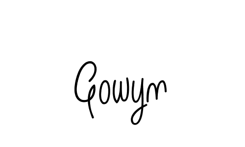 How to make Gowyn name signature. Use Angelique-Rose-font-FFP style for creating short signs online. This is the latest handwritten sign. Gowyn signature style 5 images and pictures png