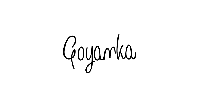 The best way (Angelique-Rose-font-FFP) to make a short signature is to pick only two or three words in your name. The name Goyanka include a total of six letters. For converting this name. Goyanka signature style 5 images and pictures png