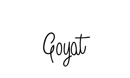 How to make Goyat name signature. Use Angelique-Rose-font-FFP style for creating short signs online. This is the latest handwritten sign. Goyat signature style 5 images and pictures png