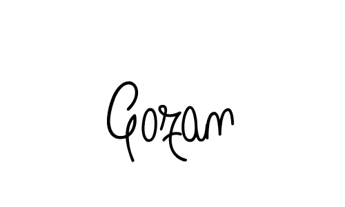 Create a beautiful signature design for name Gozan. With this signature (Angelique-Rose-font-FFP) fonts, you can make a handwritten signature for free. Gozan signature style 5 images and pictures png