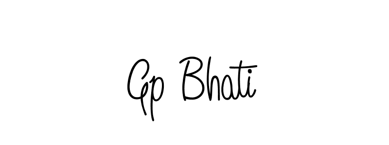 You should practise on your own different ways (Angelique-Rose-font-FFP) to write your name (Gp Bhati) in signature. don't let someone else do it for you. Gp Bhati signature style 5 images and pictures png