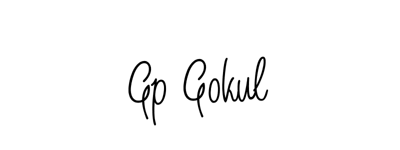 Design your own signature with our free online signature maker. With this signature software, you can create a handwritten (Angelique-Rose-font-FFP) signature for name Gp Gokul. Gp Gokul signature style 5 images and pictures png