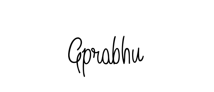 You should practise on your own different ways (Angelique-Rose-font-FFP) to write your name (Gprabhu) in signature. don't let someone else do it for you. Gprabhu signature style 5 images and pictures png