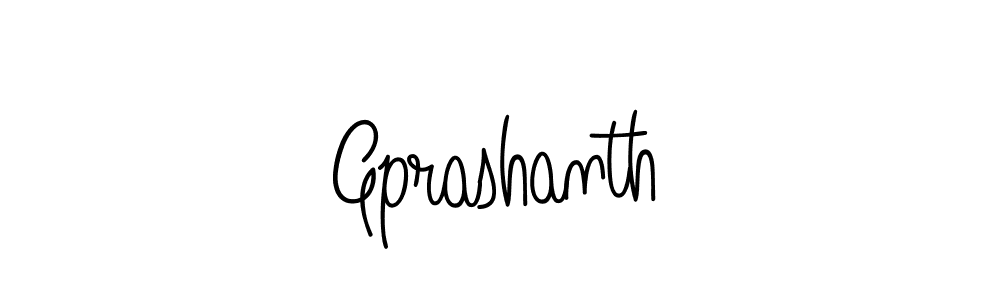 How to make Gprashanth name signature. Use Angelique-Rose-font-FFP style for creating short signs online. This is the latest handwritten sign. Gprashanth signature style 5 images and pictures png