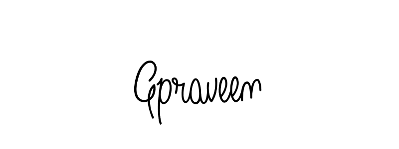 The best way (Angelique-Rose-font-FFP) to make a short signature is to pick only two or three words in your name. The name Gpraveen include a total of six letters. For converting this name. Gpraveen signature style 5 images and pictures png