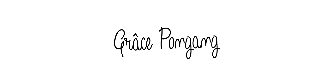 Grâce Pongang stylish signature style. Best Handwritten Sign (Angelique-Rose-font-FFP) for my name. Handwritten Signature Collection Ideas for my name Grâce Pongang. Grâce Pongang signature style 5 images and pictures png