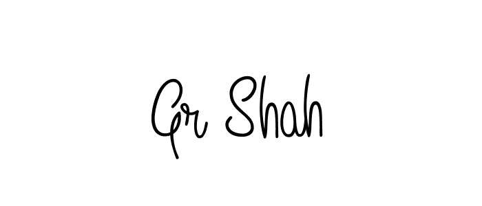 How to make Gr Shah name signature. Use Angelique-Rose-font-FFP style for creating short signs online. This is the latest handwritten sign. Gr Shah signature style 5 images and pictures png