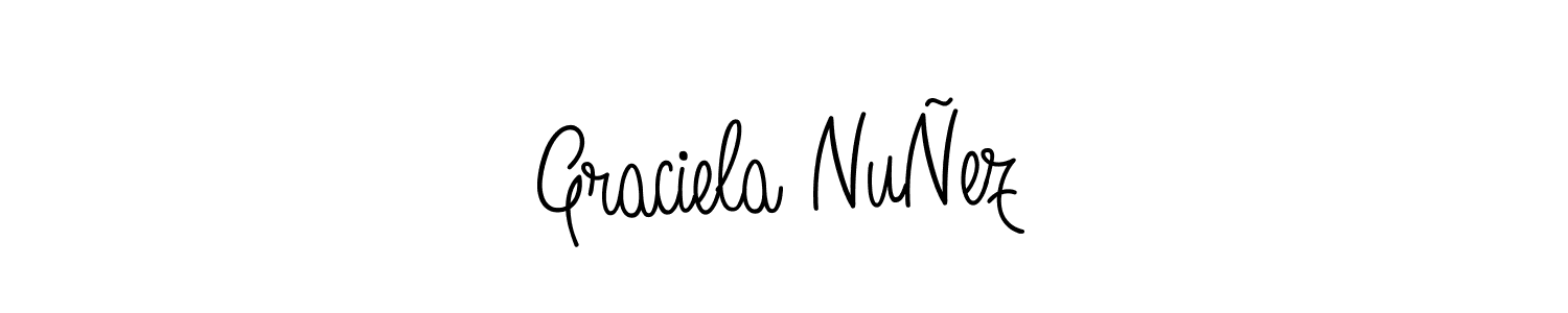 How to make Graciela NuÑez name signature. Use Angelique-Rose-font-FFP style for creating short signs online. This is the latest handwritten sign. Graciela NuÑez signature style 5 images and pictures png