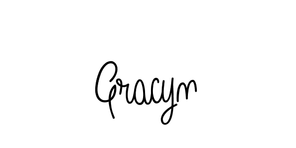 Use a signature maker to create a handwritten signature online. With this signature software, you can design (Angelique-Rose-font-FFP) your own signature for name Gracyn. Gracyn signature style 5 images and pictures png