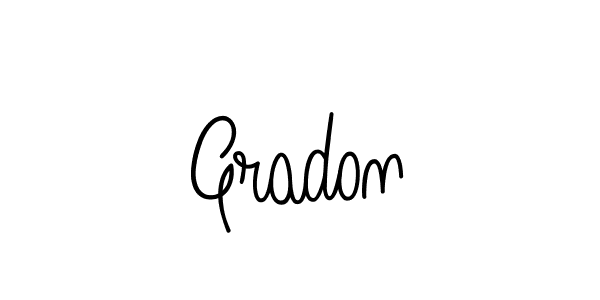 Make a beautiful signature design for name Gradon. With this signature (Angelique-Rose-font-FFP) style, you can create a handwritten signature for free. Gradon signature style 5 images and pictures png