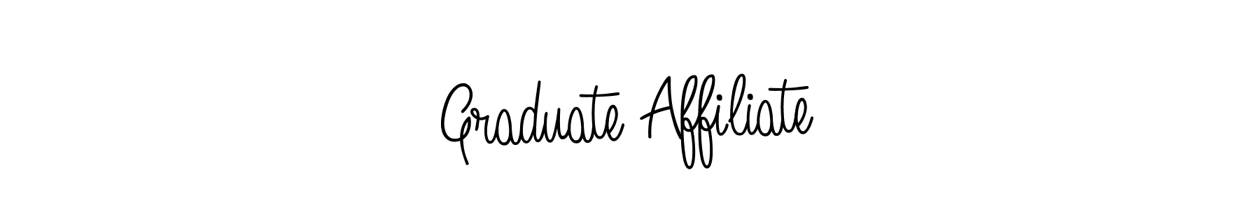 The best way (Angelique-Rose-font-FFP) to make a short signature is to pick only two or three words in your name. The name Graduate Affiliate include a total of six letters. For converting this name. Graduate Affiliate signature style 5 images and pictures png