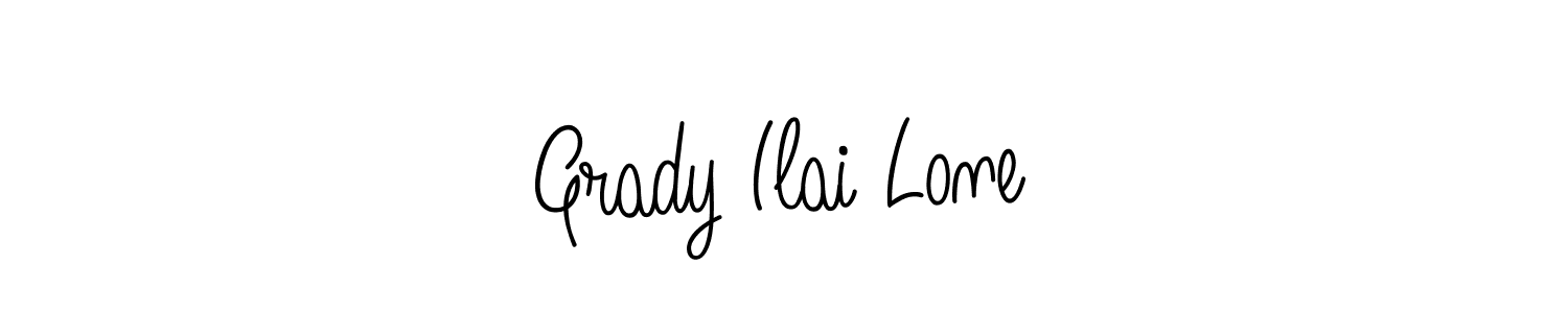 You should practise on your own different ways (Angelique-Rose-font-FFP) to write your name (Grady Ilai Lone) in signature. don't let someone else do it for you. Grady Ilai Lone signature style 5 images and pictures png