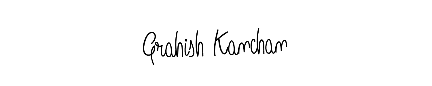 Use a signature maker to create a handwritten signature online. With this signature software, you can design (Angelique-Rose-font-FFP) your own signature for name Grahish Kanchan. Grahish Kanchan signature style 5 images and pictures png