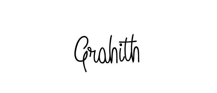 You should practise on your own different ways (Angelique-Rose-font-FFP) to write your name (Grahith) in signature. don't let someone else do it for you. Grahith signature style 5 images and pictures png