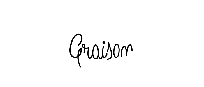 Design your own signature with our free online signature maker. With this signature software, you can create a handwritten (Angelique-Rose-font-FFP) signature for name Graison. Graison signature style 5 images and pictures png