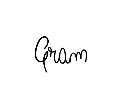 Make a beautiful signature design for name Gram. With this signature (Angelique-Rose-font-FFP) style, you can create a handwritten signature for free. Gram signature style 5 images and pictures png